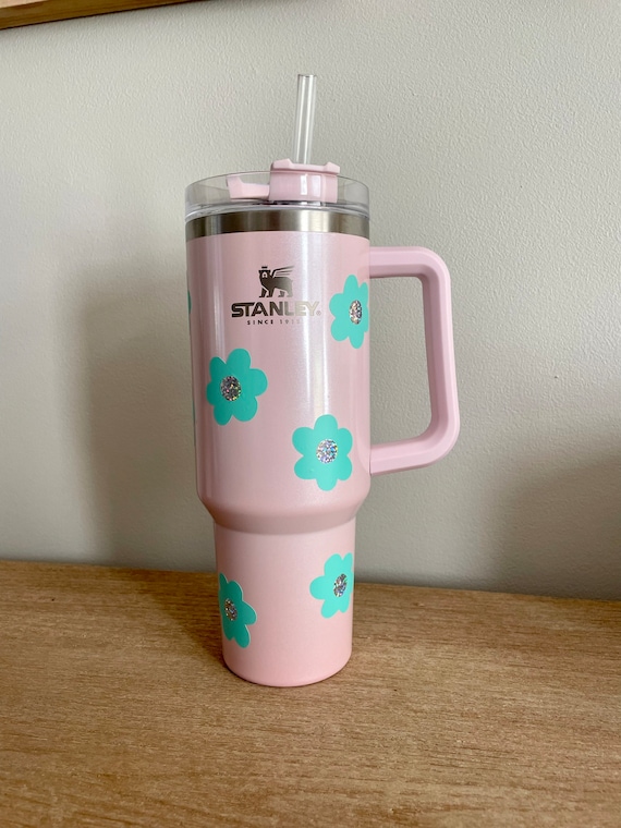 Tumbler Cup Flowers Decal, Retro Groovy Stanley Tumbler
