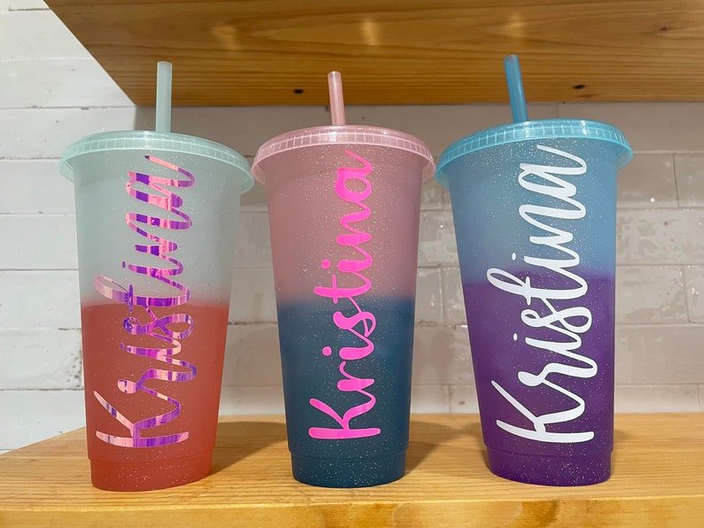 Color Changing Glitter Sparkle Water Bottle Teenage Girl Etsy