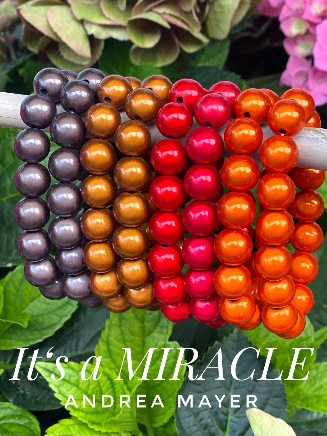 Braccialetto Reflective Pearls Magic Leslii - Perle Effetto 3D Con Pigmenti Luccicanti, Elastico 19 Cm - 2