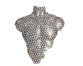 Metal Wall Art Torso Wall Sculpture Stainless Steel Minimalist 3D Modern Industrial Decor