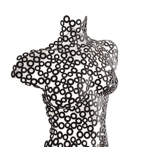 Contemporary Female Torso Wall Art Original Metal Sculpture Modern Home Decor Object Elegant Unique Artistic Accent Stylish Interior Design