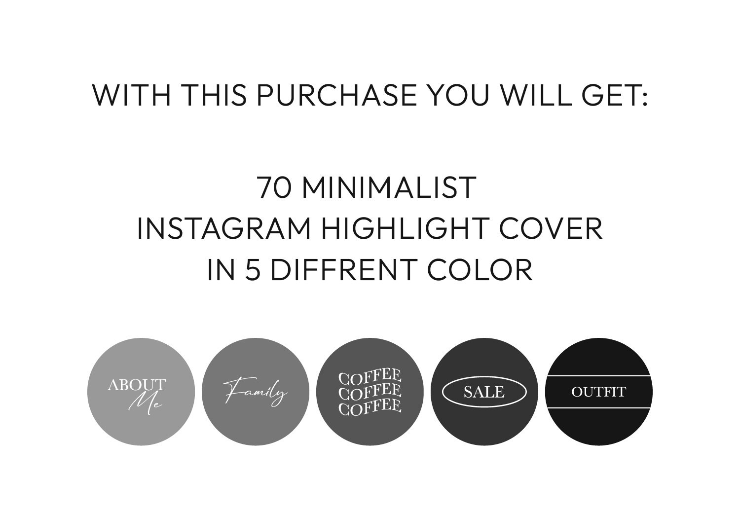 350 Instagram Story Highlight Cover Grey Instagram Highlight Cover Minimalist Highlight Cover