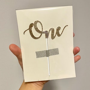 Rose Gold One Cake Topper Custom Cake Topper for Birthdays First