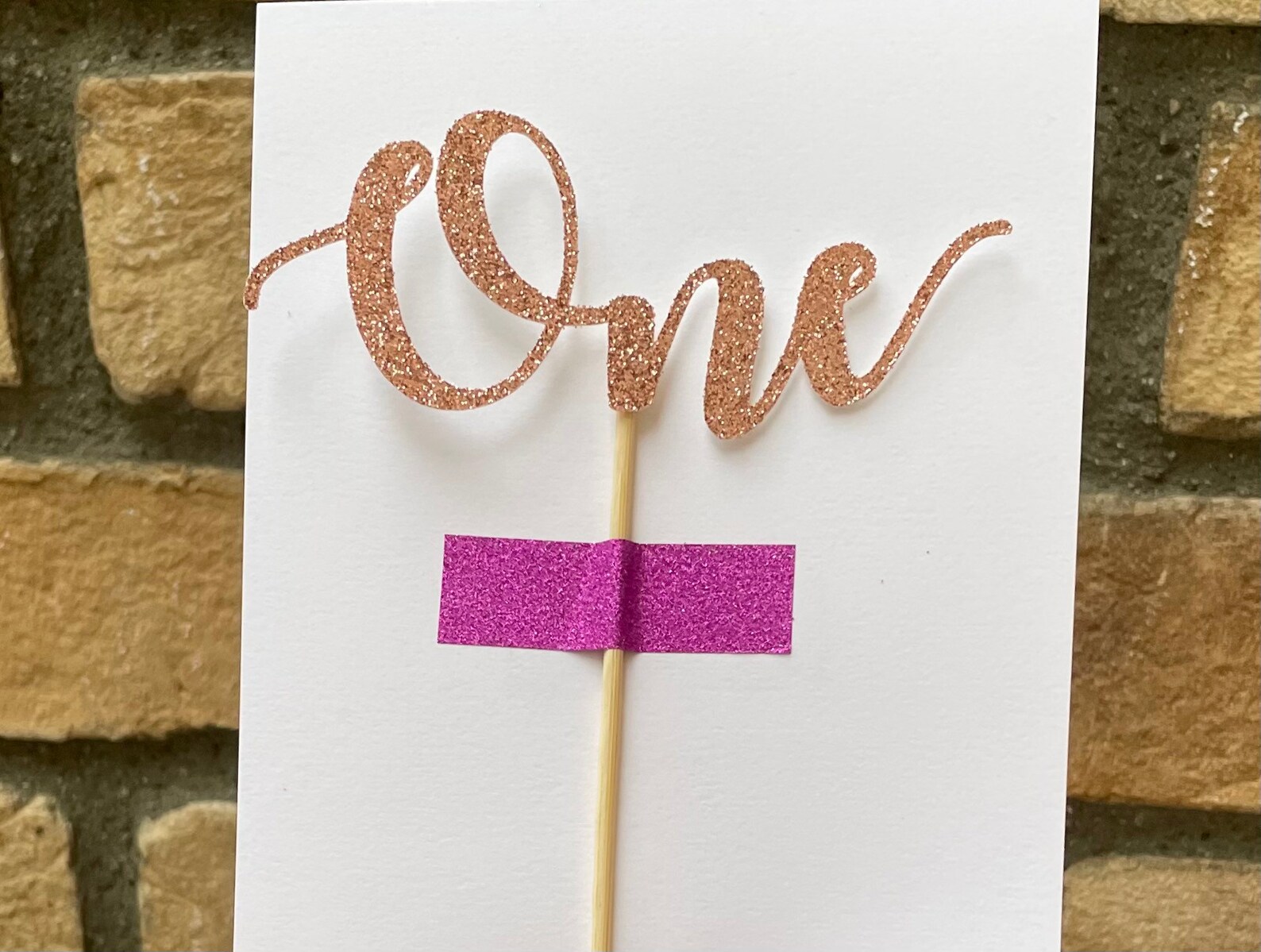 Rose Gold One Cake Topper Custom Cake Topper for Birthdays - Etsy
