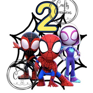 Instant Digital Download Spidey and his amazing friends inspired cake topper, DIY, Last minute cake toppers, High resolution over 300DPI,PNG