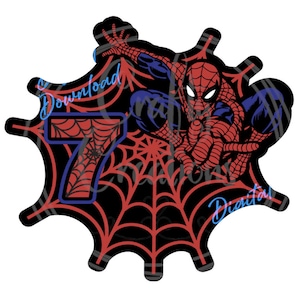 Spiderman inspirierter Cake Topper, Print at home, DIY, Last minute, Party Dekoration, Kuchen, Alter 7, Spider-Man