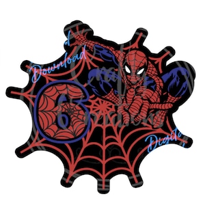 Spiderman inspirierter Cake Topper, Print at home, DIY, Last minute, Party Dekoration, Kuchen, Alter 6, Spider-Man