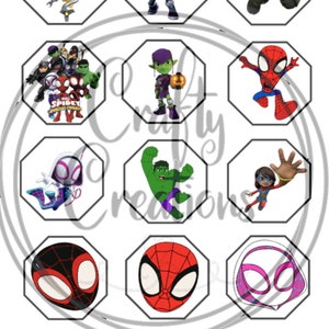 Instant cake toppers-Downloadable, PNG, Cake toppers, cupcake toppers, Birthday, Spider-man, easy cut,