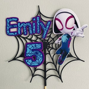 Personalised Spider-Man cake topper with the option of added Stickers Spidey image 8