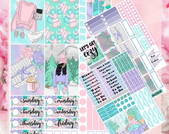 Blooming Winter Mini Weekly Sticker Kit || Planner Sticker Kit || Planner Stickers || Stationery || Winter Snow Theme || Planner Decor