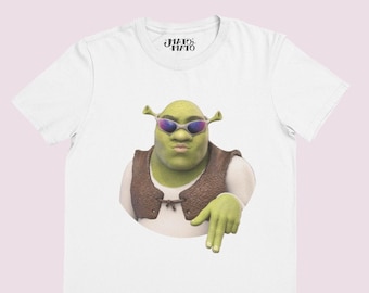Shrek Meme Shirt, Funny Tshirt, Cool Print Tee, Shrek Gift for Ogre Lovers, Fan Art Prints, Quirky, Funky Graphic Tee