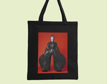 David Bowie Druck ästhetische Einkaufstasche, Ziggy Stardust, Great Galentines Tagesgeschenk, organische und fair gehandelte, robuste und wiederverwendbare Tasche