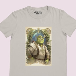 Shrek Art Nouveau Shirt, Ogre Fan Art, Weird Artsy Illustration Tee for Shrek Lovers, Lord Farquaad Tee, Unique Gift