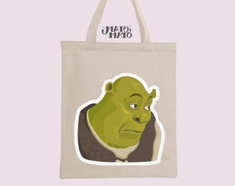 Shrek Side Eye Tote Bag, Unique Shrek Gifts, Donkey, Fiona, Shrek Meme Tote bag, Funny Gift For Shrek Fans