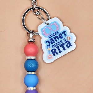 Granny life keychain, mum era, personalized gift, mother's gift, best friends, keychain bar, Rita and her Janet