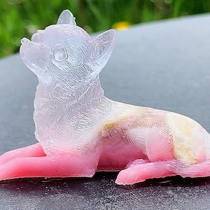 Chihuahua pink sands ocean figure sculpture