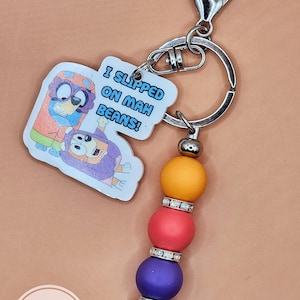 Granny life keychain, slippy beans, personalized gift, mother&#39;s gift, best friends, keychain bar