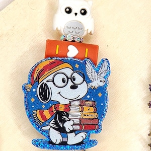 Wizard Snoop lanyard,teacher key card holder,magical muggle book lover,back to axhool,breakaway clasp,character badge clip,work nostalgia
