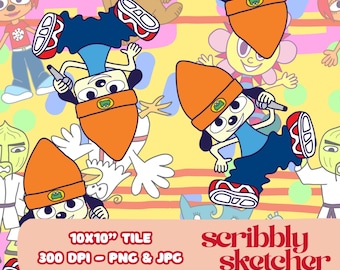 Parappa PNG NUR digitales Bild | Sublimationsdruck | Uv Dtf | Karten | Stoff | Drucken