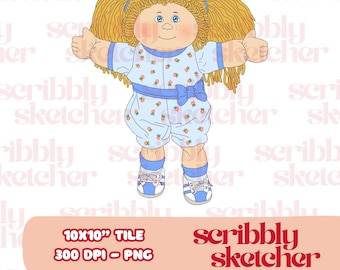 Cabbage Kids | Endast digital bild i PNG | Sublimering | UV DTF | Kort | Tyg | Tryck