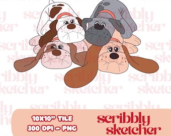 Pound Puppies | PNG Digital Image ONLY | Sublimation | Uv Dtf | Cards | Fabric | Printing