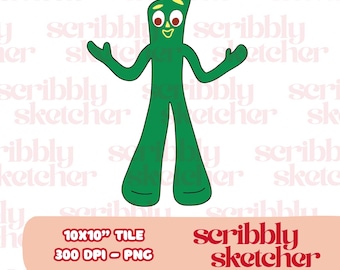 Gumby | PNG Digital Image ONLY | Sublimation | Uv Dtf | Cards | Fabric | Printing