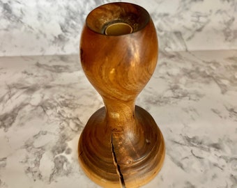 Mid Century Wooden Candleholder