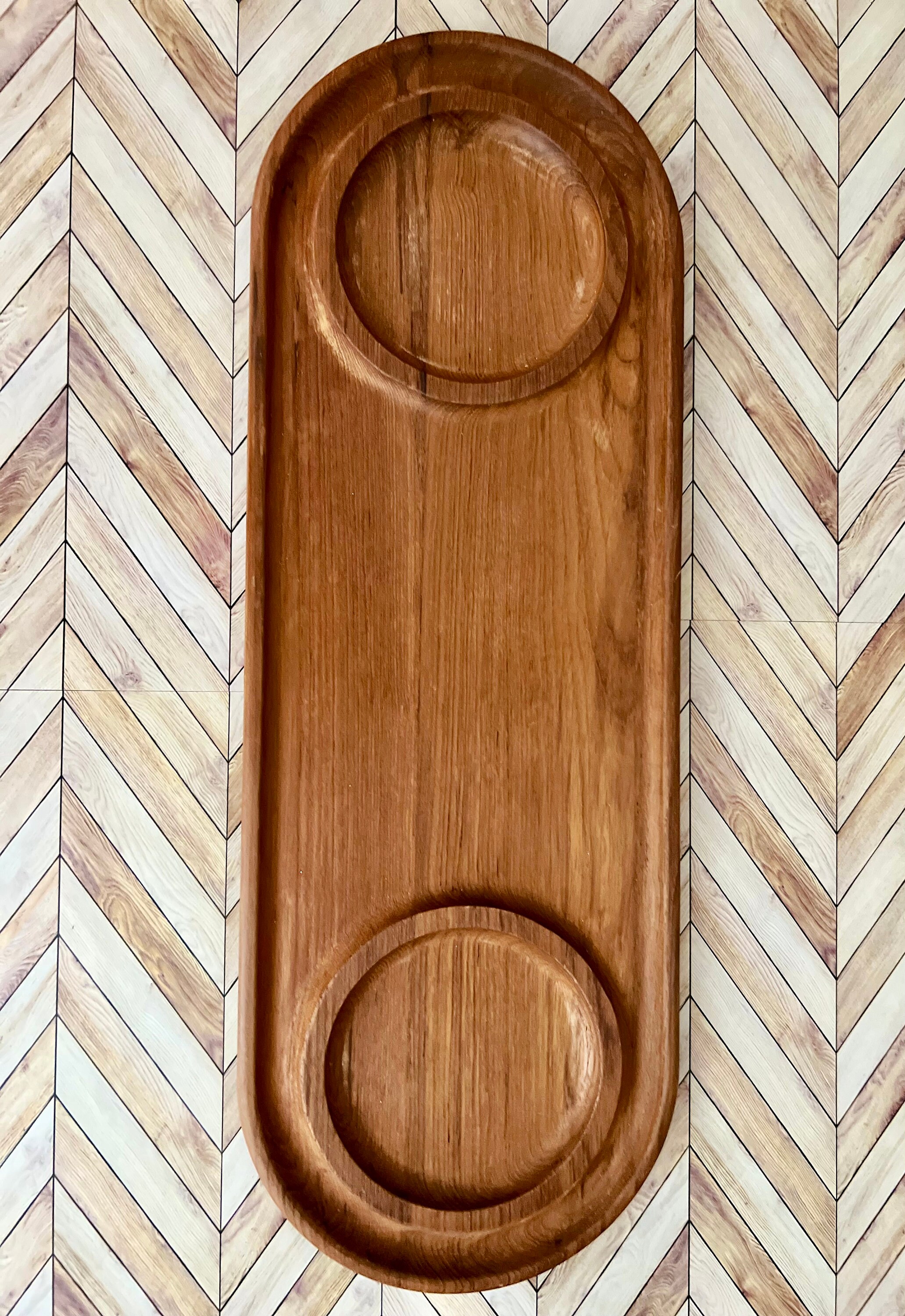 Wooden Serving Tray With Dividers Breakfast Tray Charcuterie Board Etsy