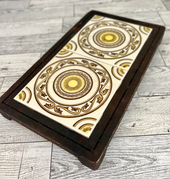 Vintage Ceramic Pot Holder 1970's Tile Trivet Mexican Etsy