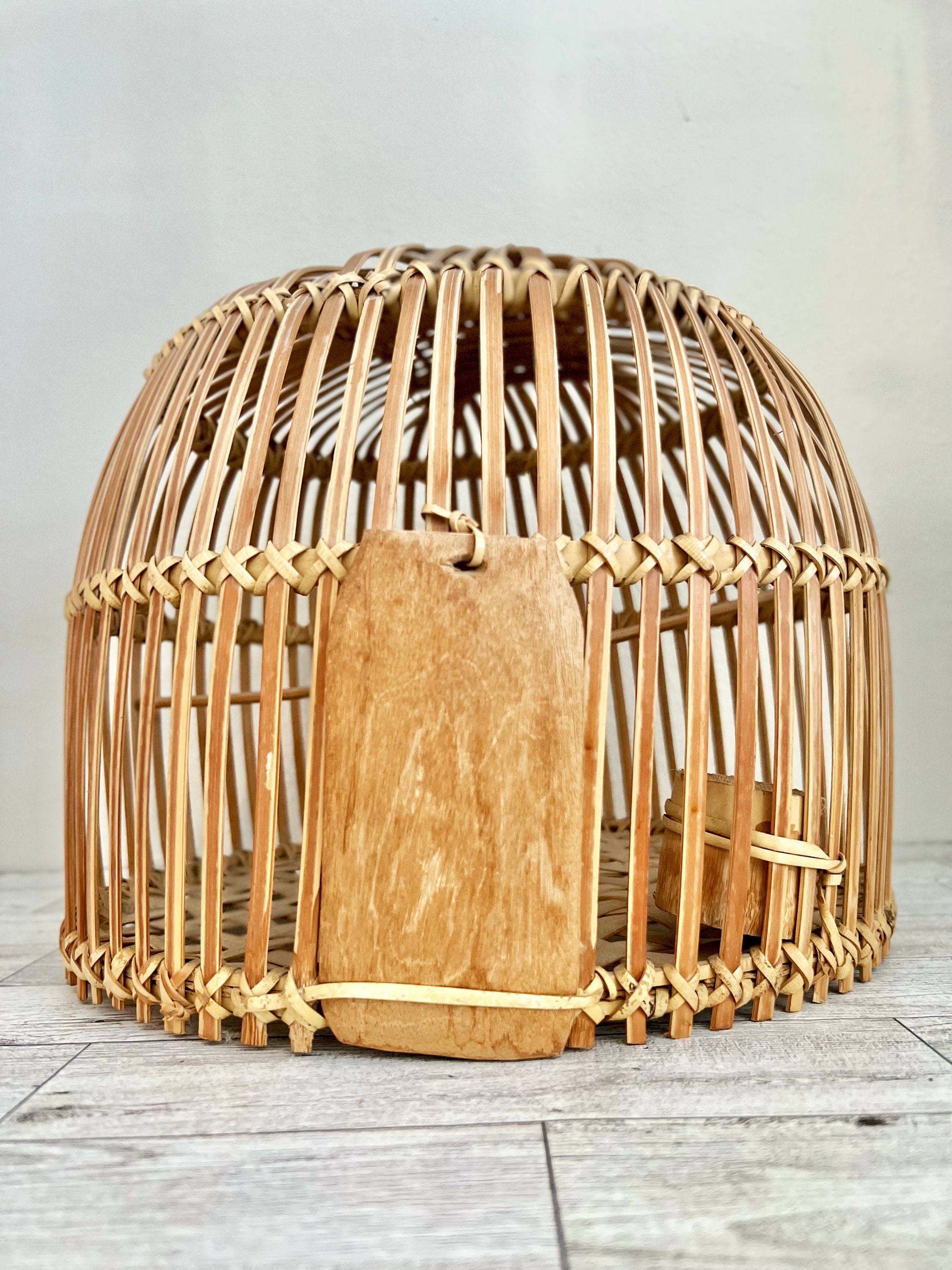 Wicker Bird Cage Rattan Bird Cage Small Round Bird Cage Etsy