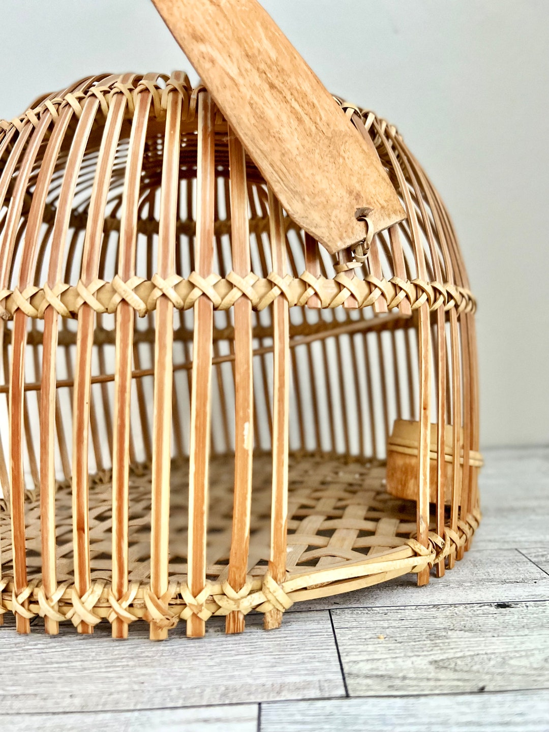 Wicker Bird Cage Rattan Bird Cage Small Round Bird Cage Etsy