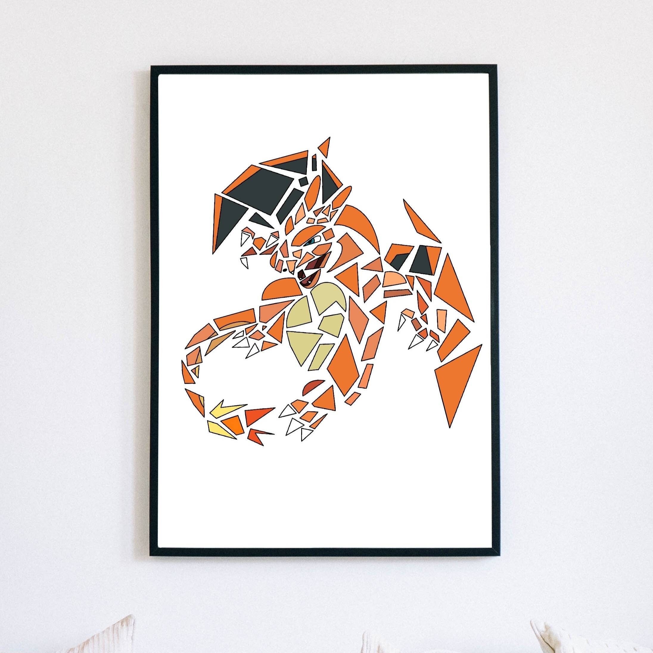 Poster Dracofeu Origami