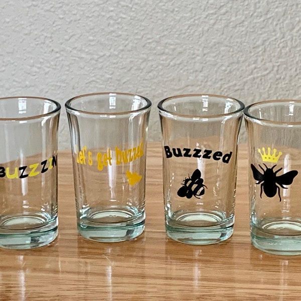 Bee Shot Glasses, Shot Glasses, Funny Shot Glasses, Bumble Bee, Funny Gifts for Adults