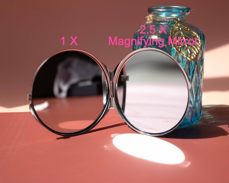 Perlmutt Taschenspiegel Vergrößerungs Hand Kosmetik Make-up Geldbörse Spiegel Kompakte Größe Nützliches Geschenk Boite Perlmutt Bild 5