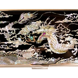 Drachen Visitenkartenetui Ausweishalter Kreditkartenhalter Mitarbeiter Abschied Geschenk Geschenk für Ihn Kartenhalter für Männer