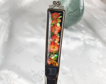 Poppy Rock Rose Camellia flower mother of pearl metal letter opener Envelope cutter letter Knife