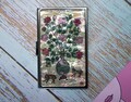 Mother of pearl flower Business Card case ID holder Metal credit card wallet holder Cardholder for women Purse product logo