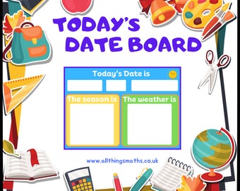 Educational Today's Date And Weather Board
