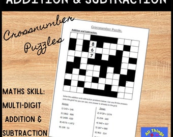 Addition & Subtraction Crossnumber Puzzles