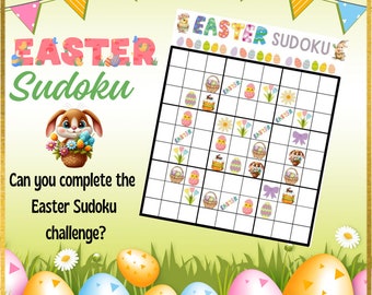 Easter Sudoku Activity, Easter Gift