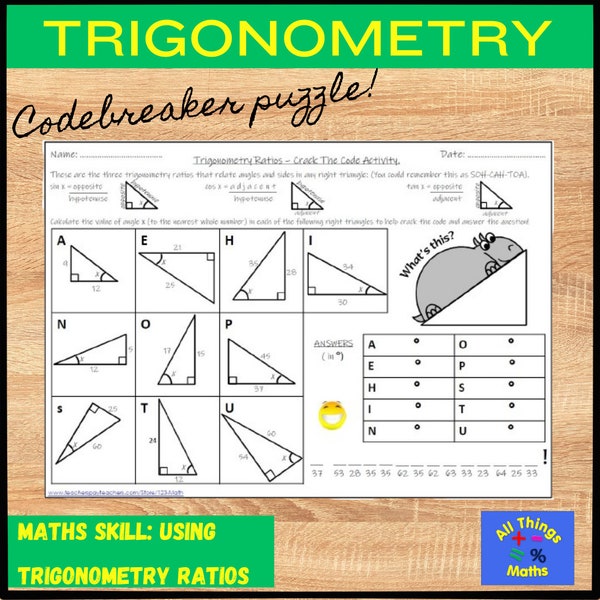 Trigonometry Codebreaker Activity