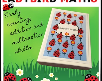 Spring Activity: Early Learning Ladybird Maths Flashcards - Matching, Counting, Addition And Subtraction.