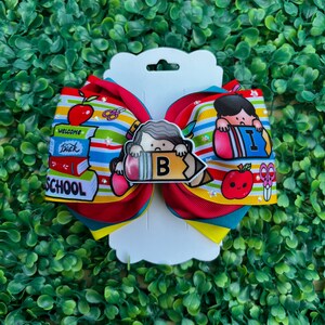 Back to school Hair Bow/ School Hair Bow
