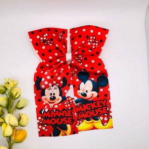 Mickey Cheer Hair Bow/ Girls Hair Bow