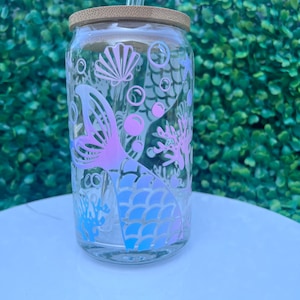 Mermaid Tail Glass Cup/ Girl Glass Cup