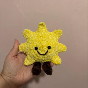 Crochet Sun Plushie, Stuffed Animal, Jellycat inspired