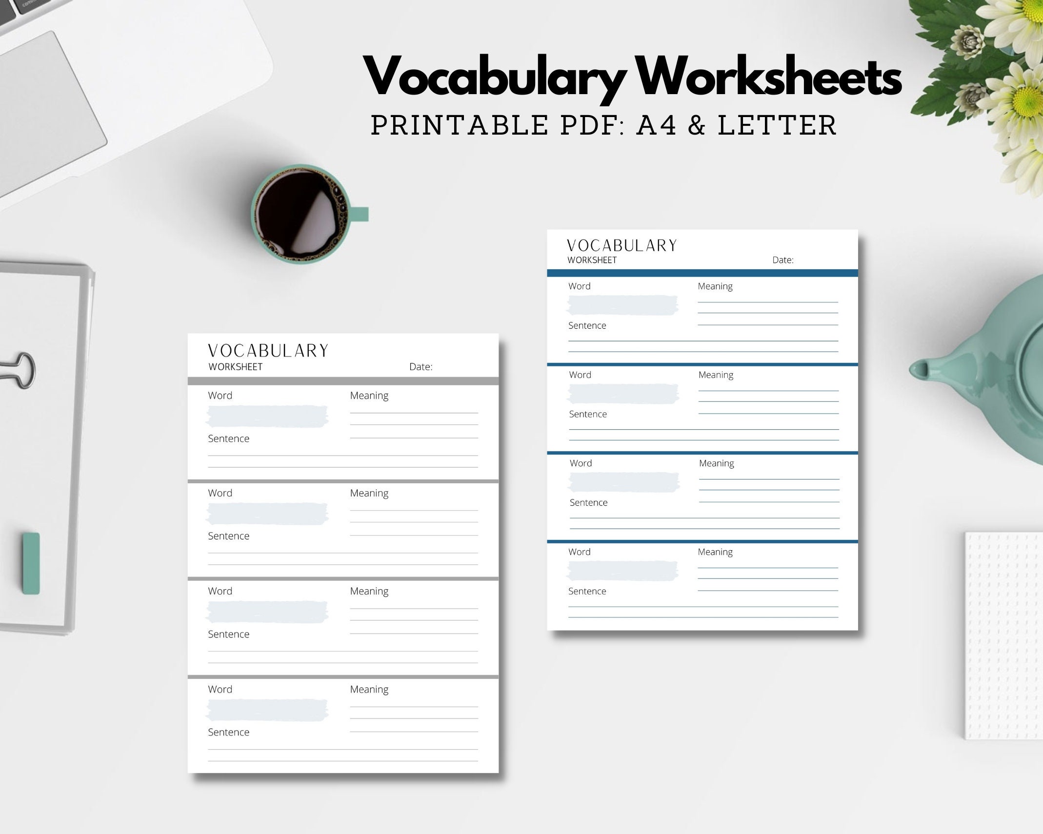 Printable Vocabulary Worksheets PDF | Language Learning Practice Sheets ...