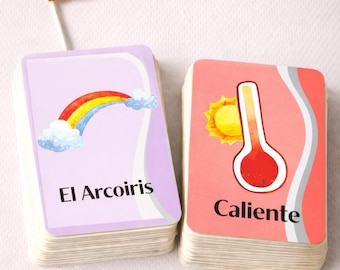 Atividades Montessori de Espanhol para Crianças | Folhas de Exercícios e Cartões de Aprendizagem de Espanhol | Materiais Montessori de Linguagem em PDF | Download Imediato