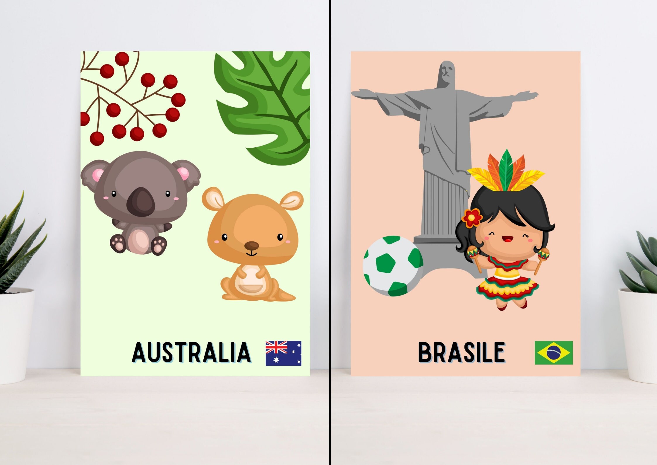 ITALIAN | Learn Country Names With Flashcards and Printable Montessori ...