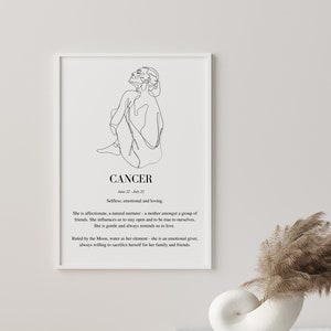 Cancer Print, Astrology Download, Astrology Print, Digital Print, Star Sign Print, Wall Art, Cancer Download, Digital Download, Zodiac Print